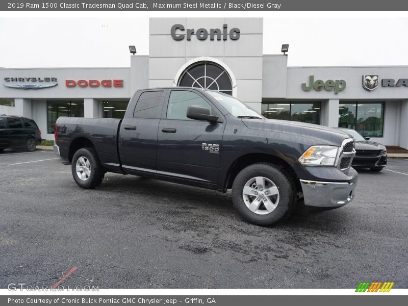 Maximum Steel Metallic / Black/Diesel Gray 2019 Ram 1500 Classic Tradesman Quad Cab