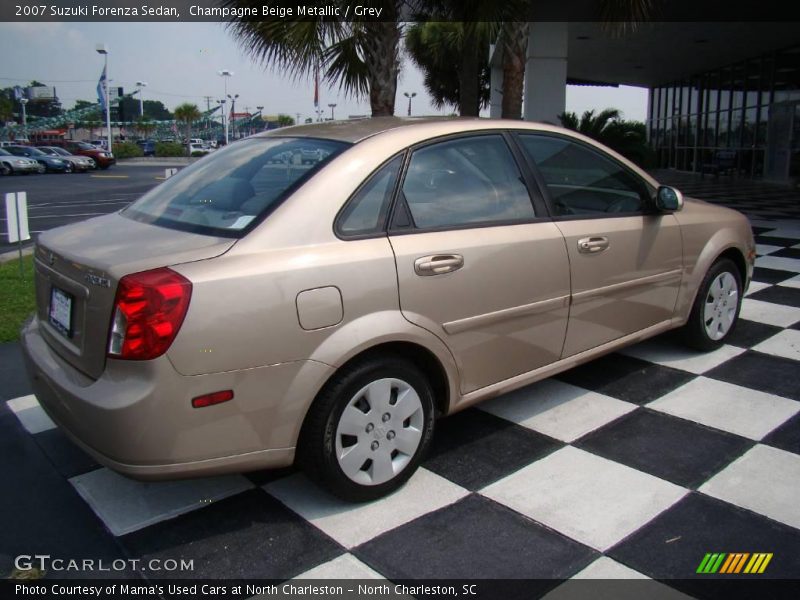 Champagne Beige Metallic / Grey 2007 Suzuki Forenza Sedan