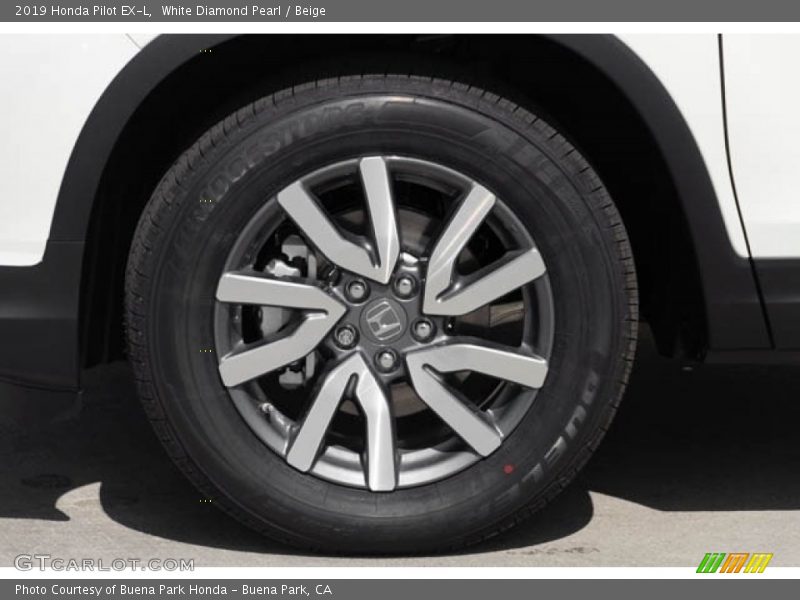 White Diamond Pearl / Beige 2019 Honda Pilot EX-L