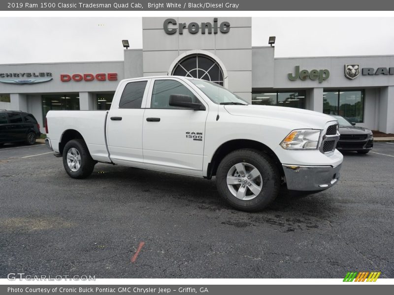 Bright White / Black/Diesel Gray 2019 Ram 1500 Classic Tradesman Quad Cab