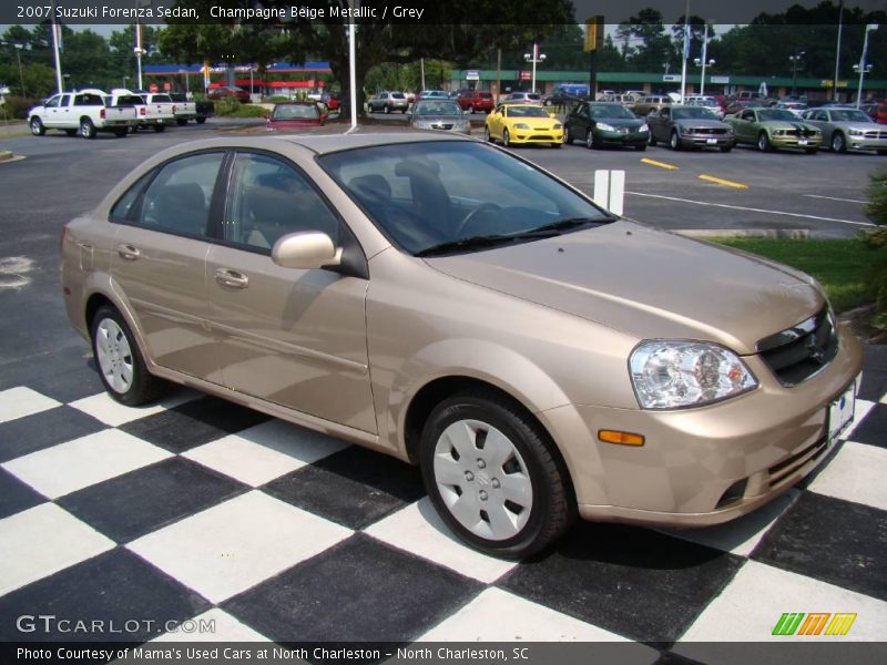 Champagne Beige Metallic / Grey 2007 Suzuki Forenza Sedan