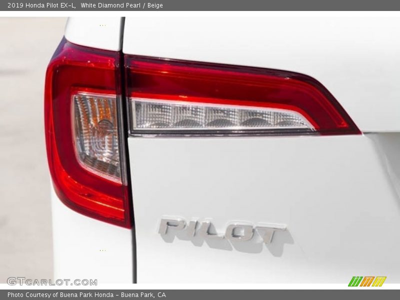 White Diamond Pearl / Beige 2019 Honda Pilot EX-L