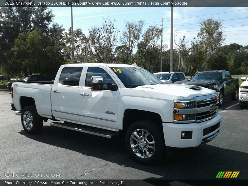 Summit White / High Country Saddle 2019 Chevrolet Silverado 2500HD High Country Crew Cab 4WD