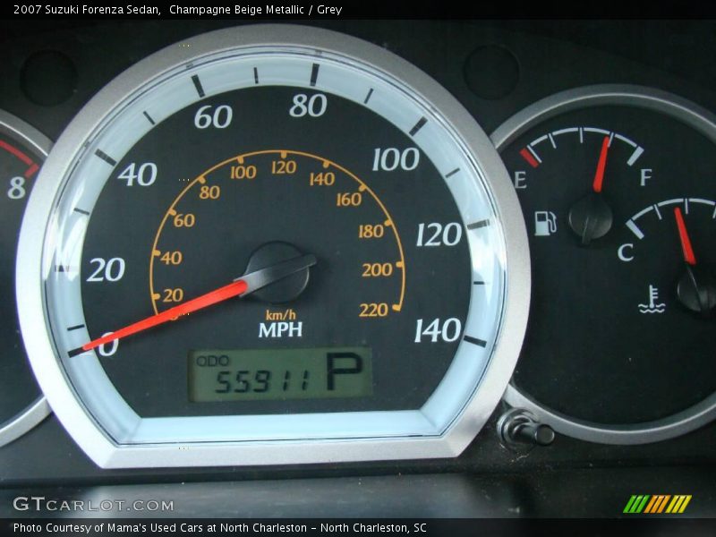 Champagne Beige Metallic / Grey 2007 Suzuki Forenza Sedan