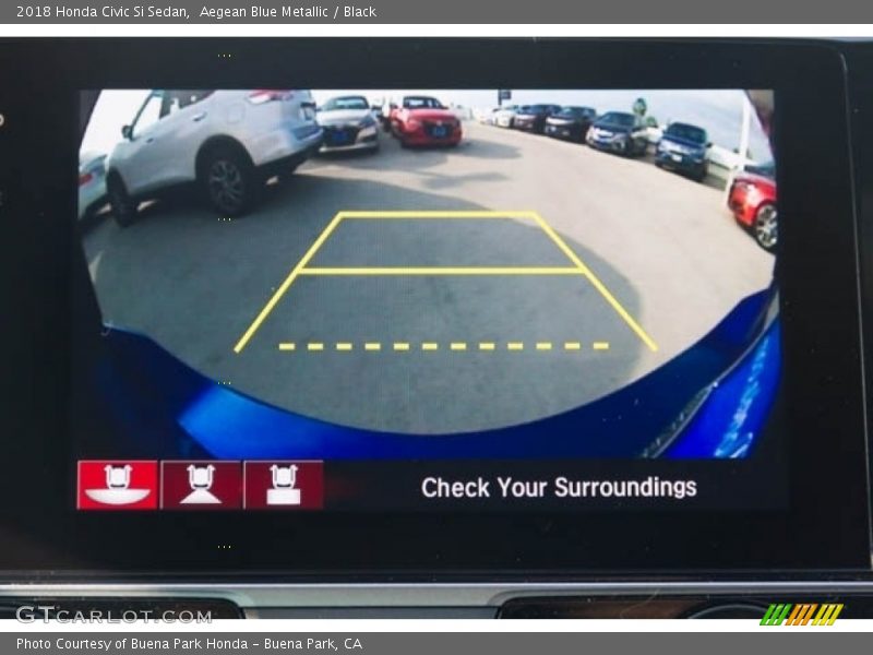 Aegean Blue Metallic / Black 2018 Honda Civic Si Sedan