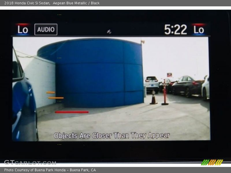 Aegean Blue Metallic / Black 2018 Honda Civic Si Sedan