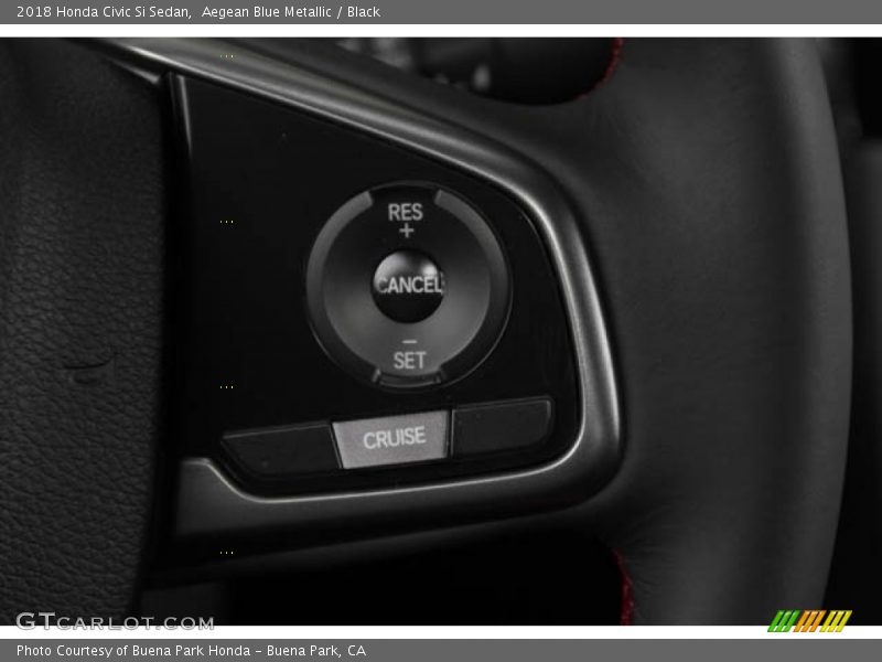 Aegean Blue Metallic / Black 2018 Honda Civic Si Sedan