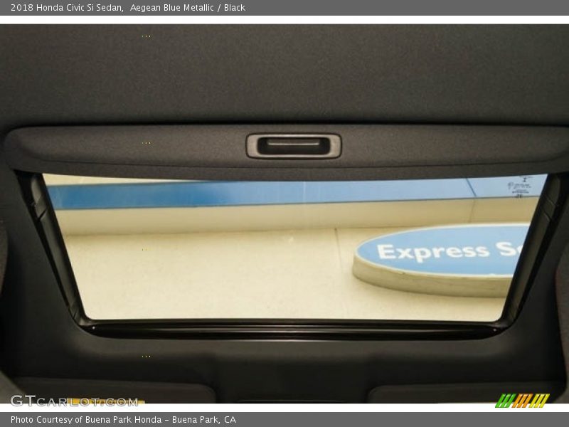 Aegean Blue Metallic / Black 2018 Honda Civic Si Sedan