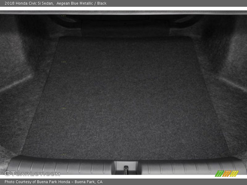 Aegean Blue Metallic / Black 2018 Honda Civic Si Sedan