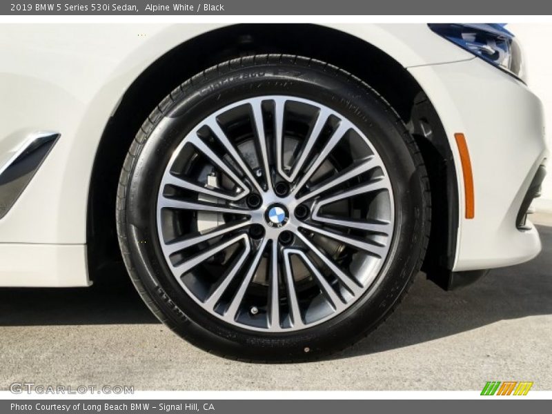 Alpine White / Black 2019 BMW 5 Series 530i Sedan