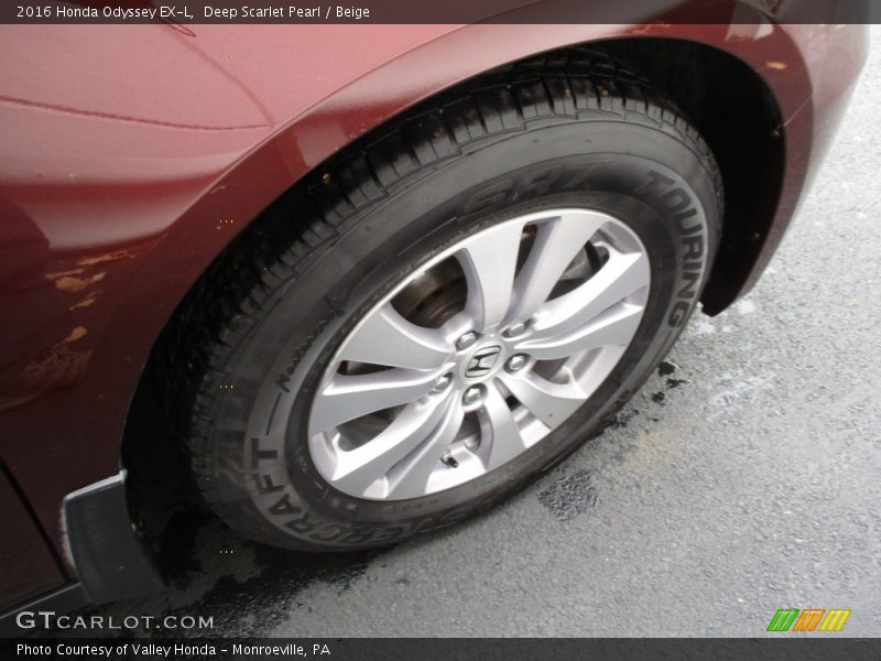 Deep Scarlet Pearl / Beige 2016 Honda Odyssey EX-L
