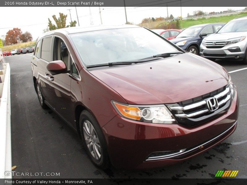 Deep Scarlet Pearl / Beige 2016 Honda Odyssey EX-L