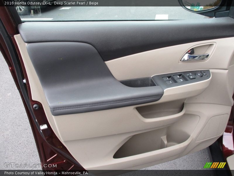 Deep Scarlet Pearl / Beige 2016 Honda Odyssey EX-L