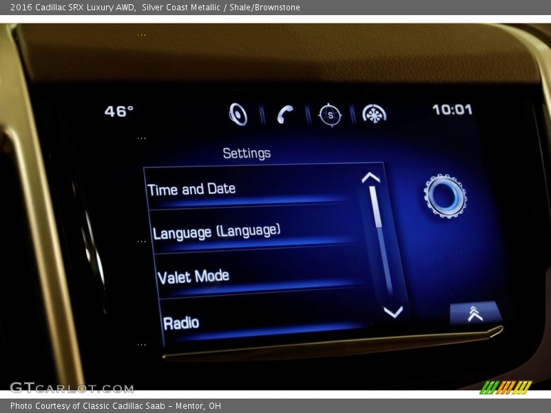 Silver Coast Metallic / Shale/Brownstone 2016 Cadillac SRX Luxury AWD