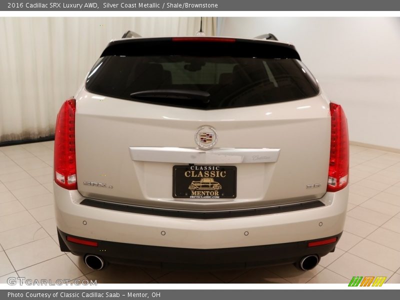 Silver Coast Metallic / Shale/Brownstone 2016 Cadillac SRX Luxury AWD