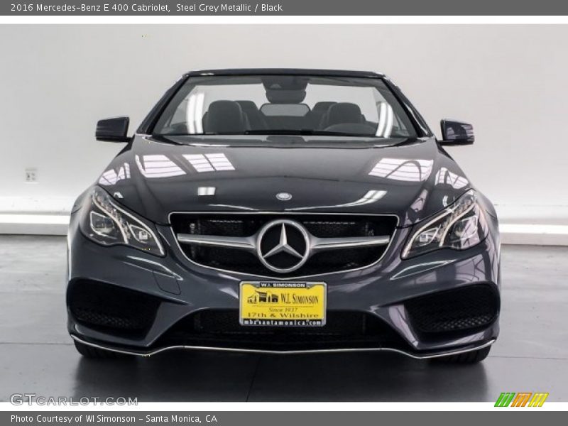 Steel Grey Metallic / Black 2016 Mercedes-Benz E 400 Cabriolet