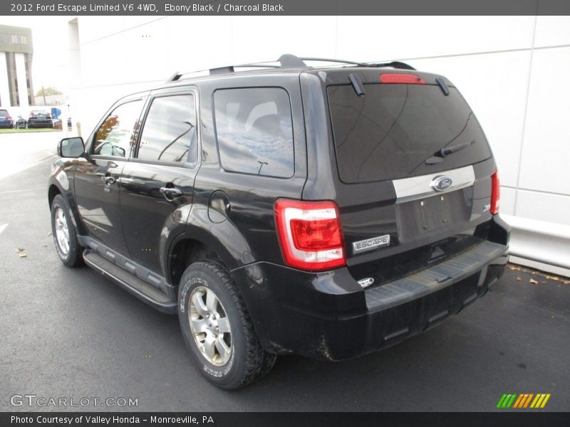 Ebony Black / Charcoal Black 2012 Ford Escape Limited V6 4WD