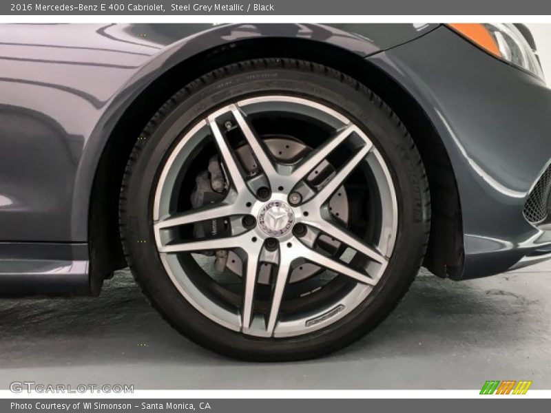 Steel Grey Metallic / Black 2016 Mercedes-Benz E 400 Cabriolet