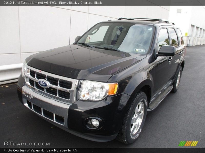 Ebony Black / Charcoal Black 2012 Ford Escape Limited V6 4WD
