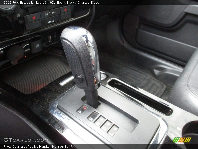 Ebony Black / Charcoal Black 2012 Ford Escape Limited V6 4WD