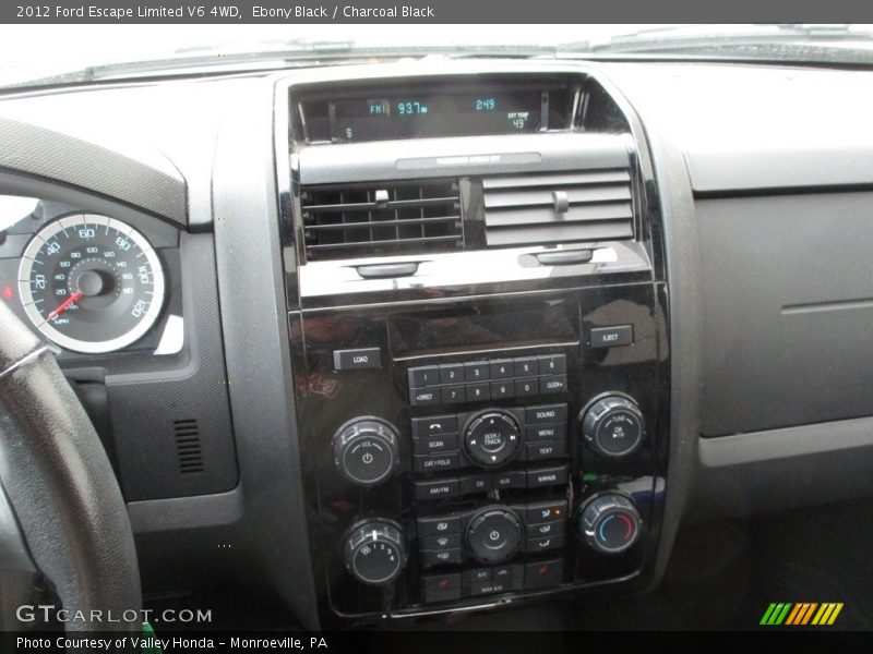 Ebony Black / Charcoal Black 2012 Ford Escape Limited V6 4WD
