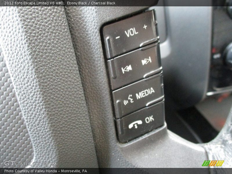 Ebony Black / Charcoal Black 2012 Ford Escape Limited V6 4WD