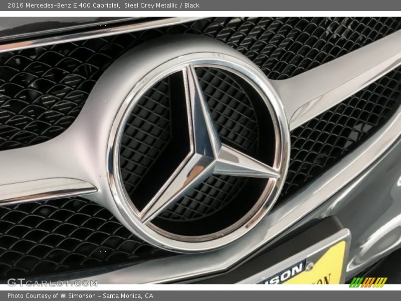Steel Grey Metallic / Black 2016 Mercedes-Benz E 400 Cabriolet