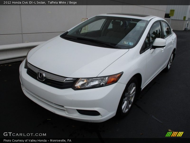 Taffeta White / Beige 2012 Honda Civic EX-L Sedan