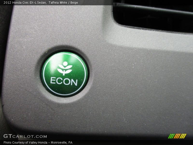 Taffeta White / Beige 2012 Honda Civic EX-L Sedan