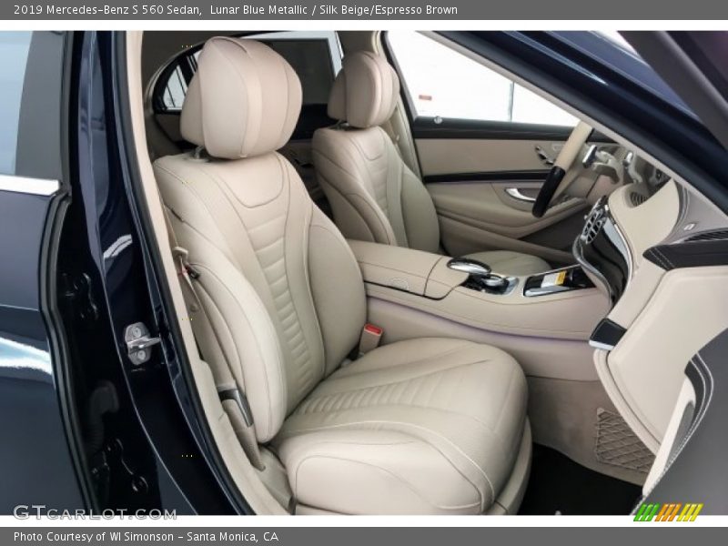 Lunar Blue Metallic / Silk Beige/Espresso Brown 2019 Mercedes-Benz S 560 Sedan