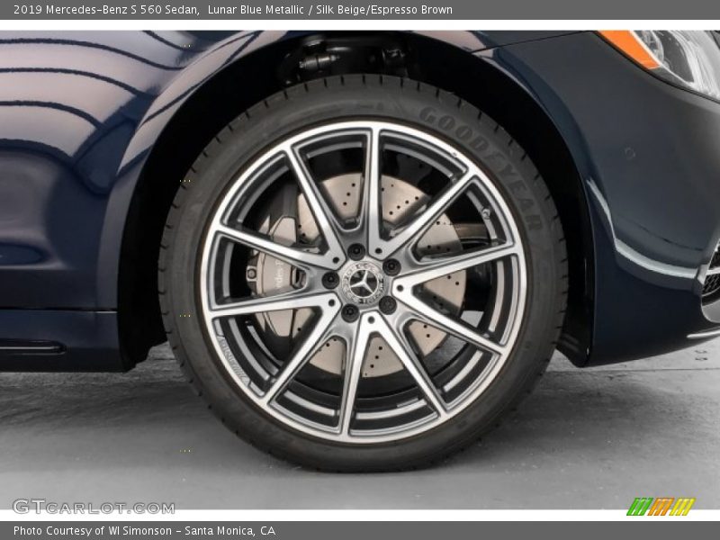 Lunar Blue Metallic / Silk Beige/Espresso Brown 2019 Mercedes-Benz S 560 Sedan