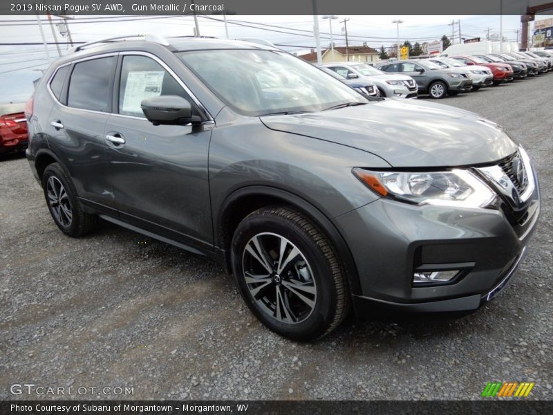 Gun Metallic / Charcoal 2019 Nissan Rogue SV AWD