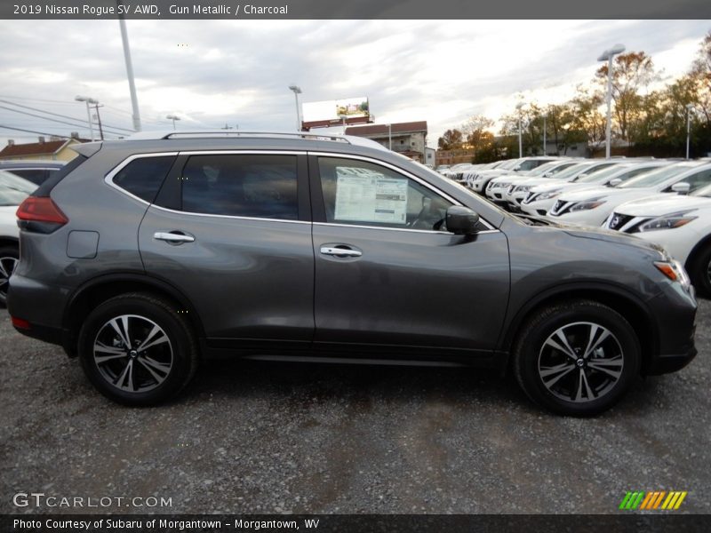 Gun Metallic / Charcoal 2019 Nissan Rogue SV AWD
