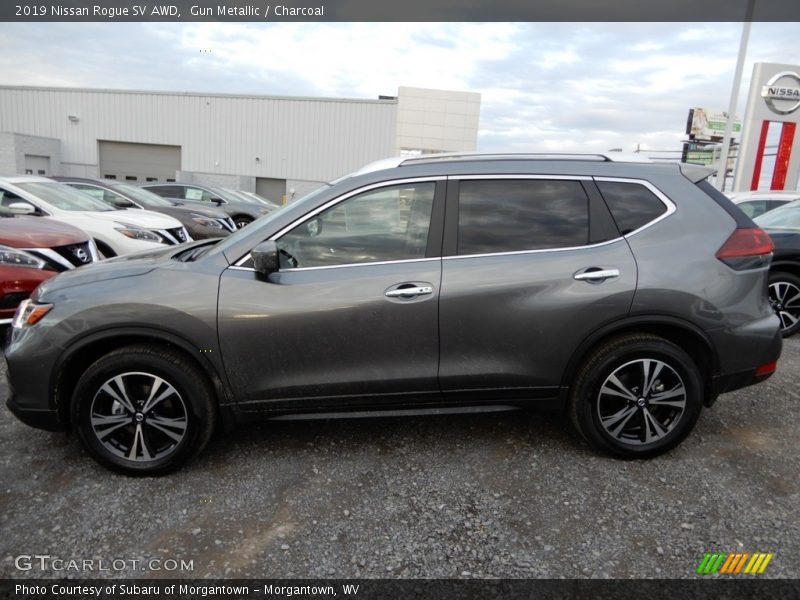 Gun Metallic / Charcoal 2019 Nissan Rogue SV AWD