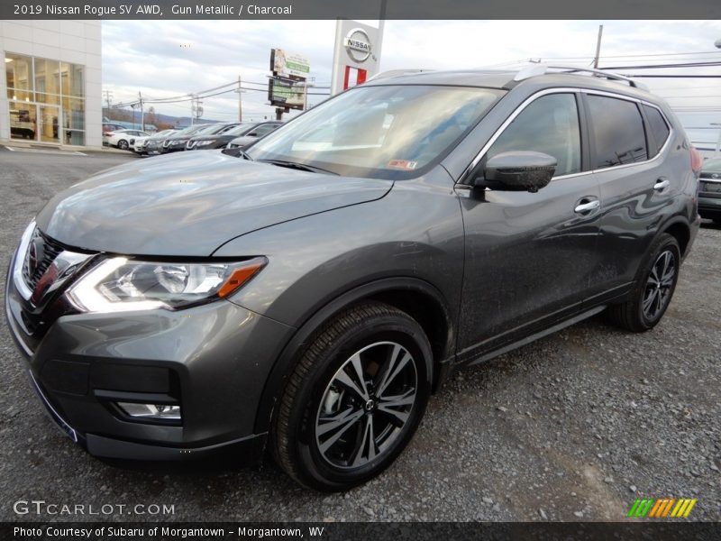 Gun Metallic / Charcoal 2019 Nissan Rogue SV AWD