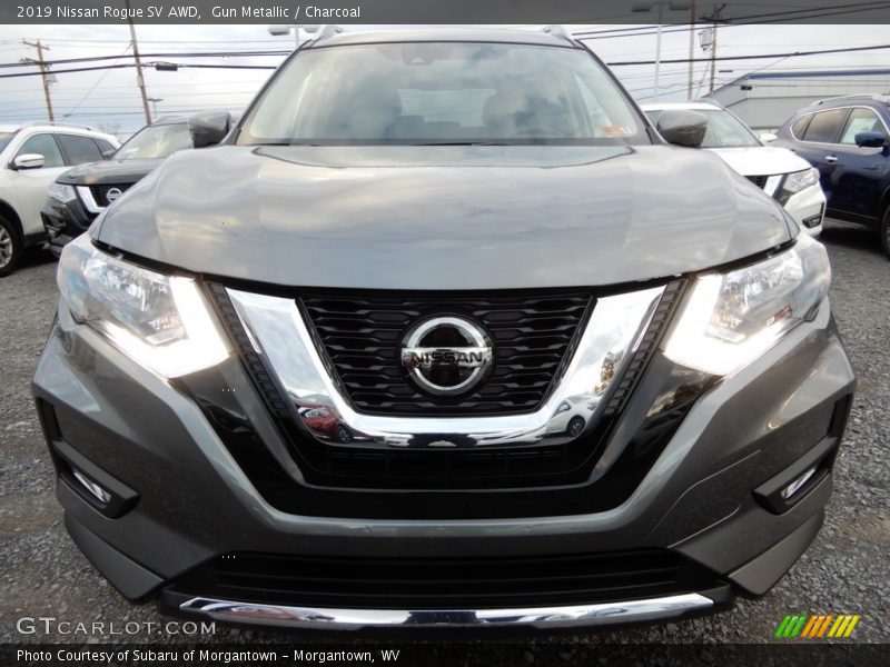 Gun Metallic / Charcoal 2019 Nissan Rogue SV AWD