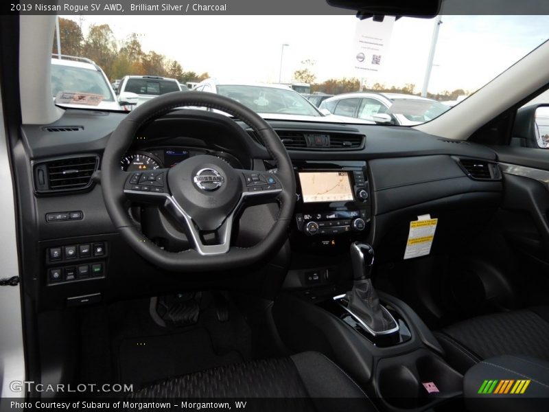 Brilliant Silver / Charcoal 2019 Nissan Rogue SV AWD