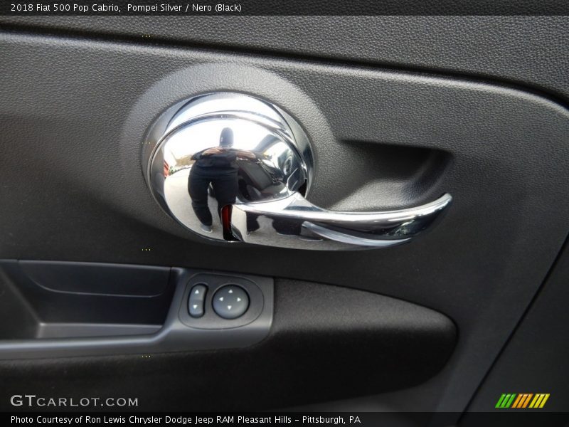 Pompei Silver / Nero (Black) 2018 Fiat 500 Pop Cabrio