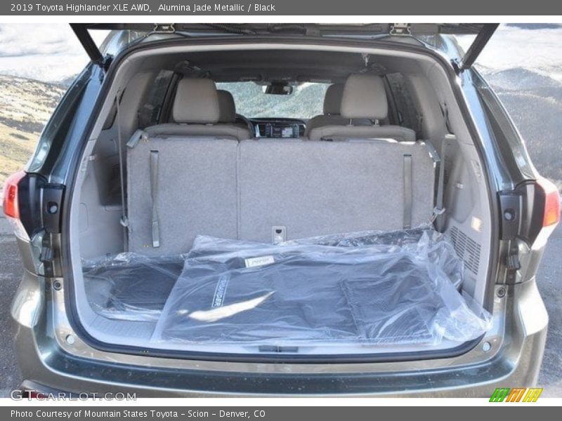 Alumina Jade Metallic / Black 2019 Toyota Highlander XLE AWD