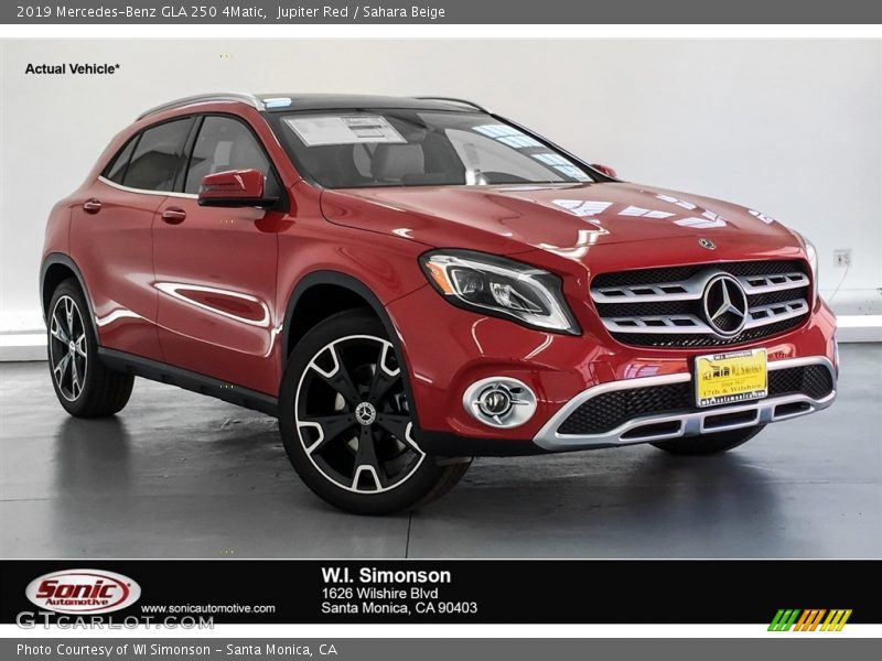 Jupiter Red / Sahara Beige 2019 Mercedes-Benz GLA 250 4Matic