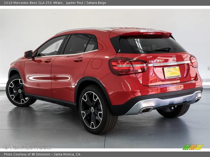 Jupiter Red / Sahara Beige 2019 Mercedes-Benz GLA 250 4Matic