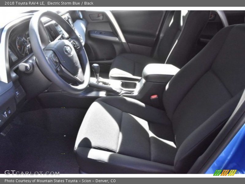 Electric Storm Blue / Black 2018 Toyota RAV4 LE