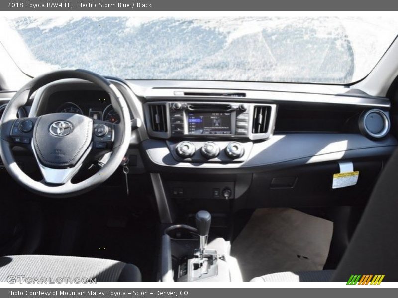 Electric Storm Blue / Black 2018 Toyota RAV4 LE
