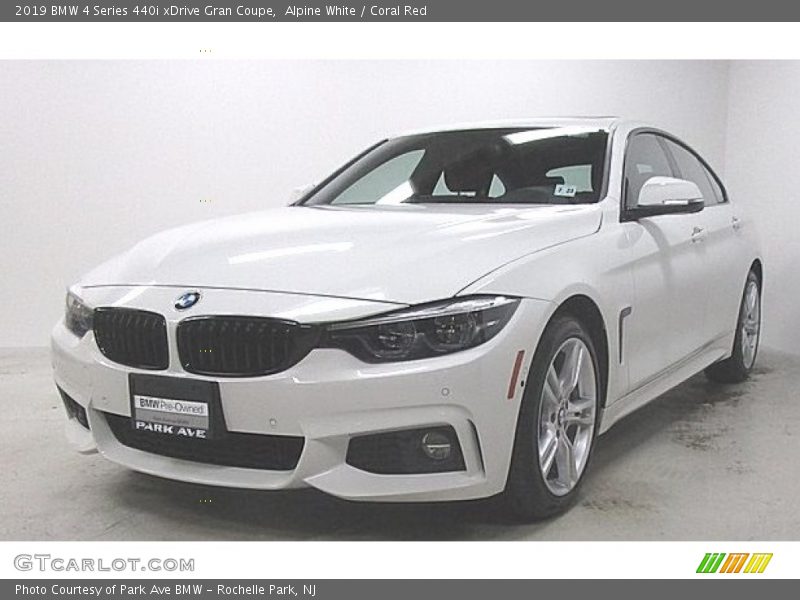 Alpine White / Coral Red 2019 BMW 4 Series 440i xDrive Gran Coupe