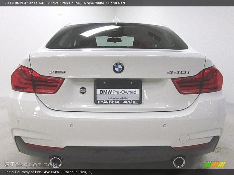 Alpine White / Coral Red 2019 BMW 4 Series 440i xDrive Gran Coupe
