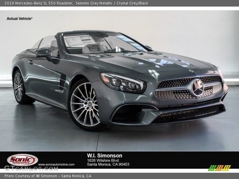 Selenite Grey Metallic / Crystal Grey/Black 2019 Mercedes-Benz SL 550 Roadster