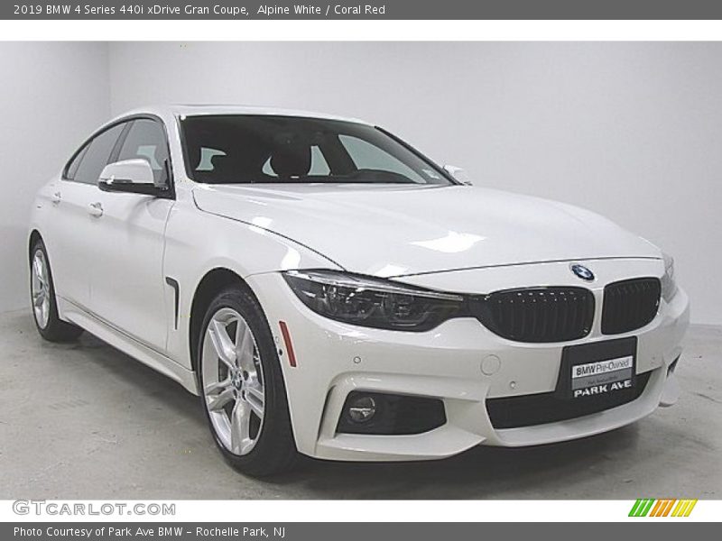 Alpine White / Coral Red 2019 BMW 4 Series 440i xDrive Gran Coupe