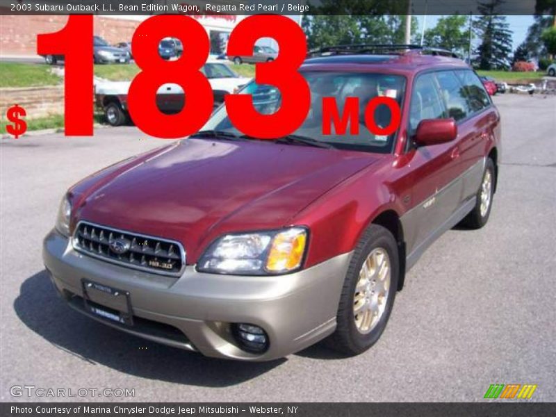 Regatta Red Pearl / Beige 2003 Subaru Outback L.L. Bean Edition Wagon