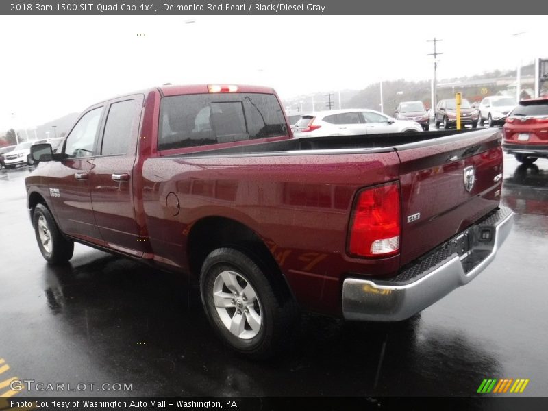 Delmonico Red Pearl / Black/Diesel Gray 2018 Ram 1500 SLT Quad Cab 4x4