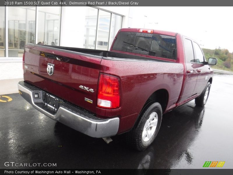 Delmonico Red Pearl / Black/Diesel Gray 2018 Ram 1500 SLT Quad Cab 4x4